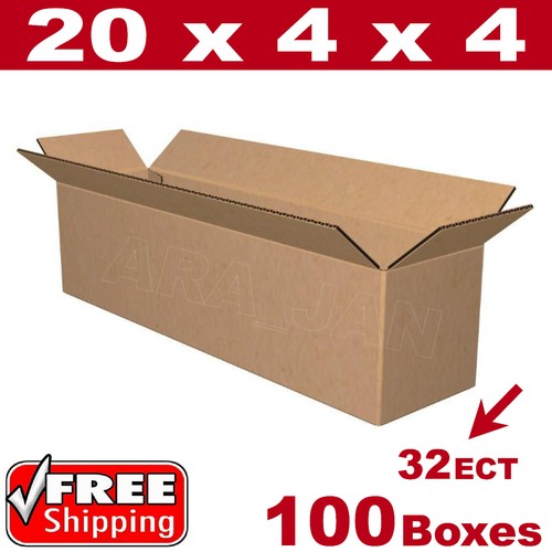 100 20x4x4 cardboard boxes - -,